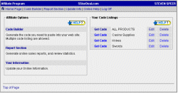 Online Affiliate Interface